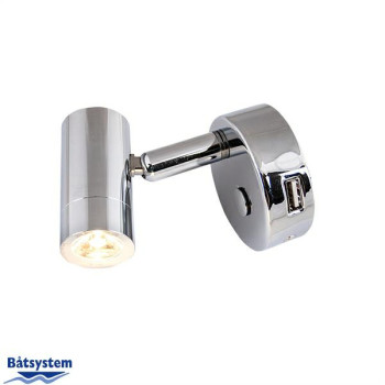 Leeslampje Led met USB Chroom