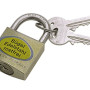 CILINDER HANGSLOT 40mm RVS BEUGEL