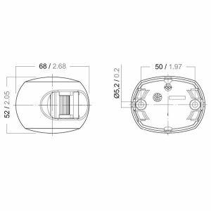 Serie 34 led bakboord zwart