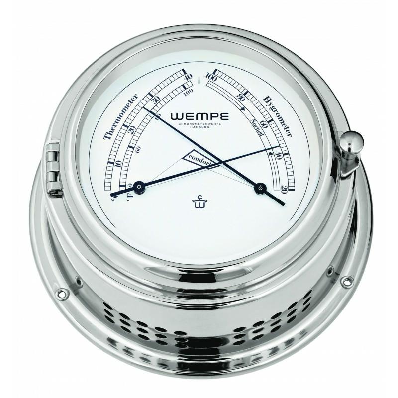 Bremen II Barometer - Verchroomd Messing