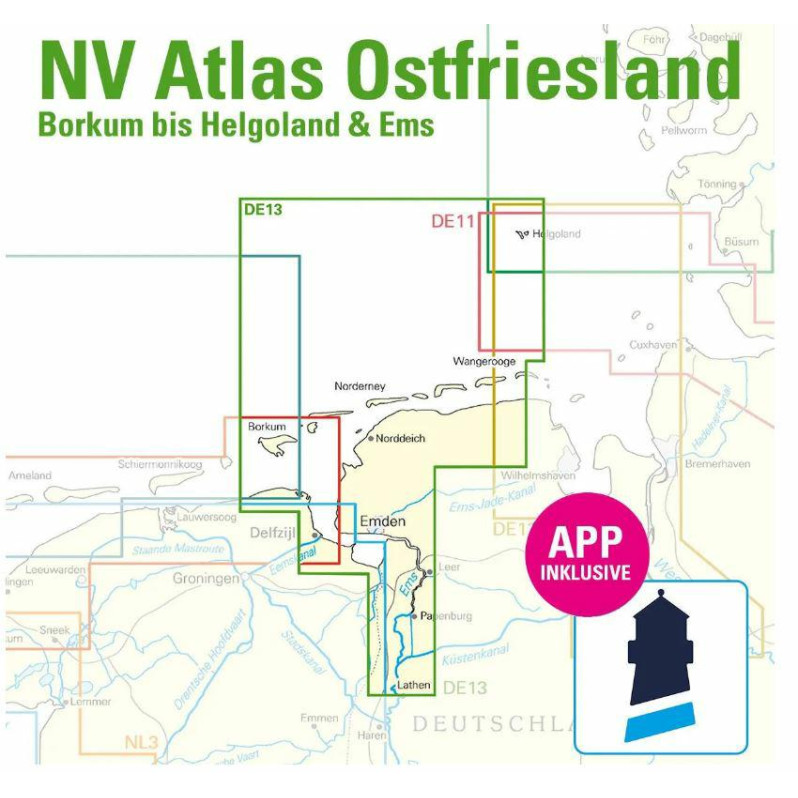 NV Atlas Duitsland DE 13 - Ostfriesland - Borkum bis Helgoland & Ems