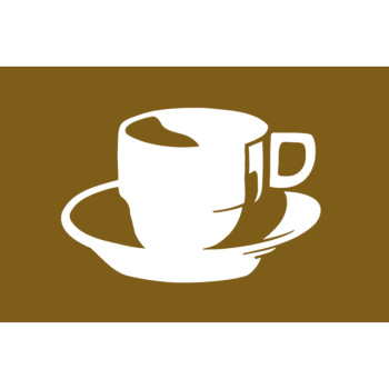 Koffie vlag, bruin 30X45