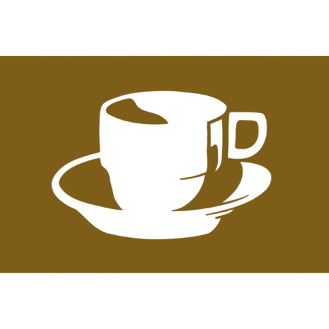 Koffie vlag, bruin 30X45