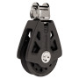 60MM Synchro Single blok met Toggle Zwart