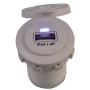 USB STOPCONTACT ENKEL 2.4A WIT MET FLUSH FRAME