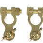 ACCUKLEMMENSET KOPER VERGULD MET VLEUGELMOER + & -