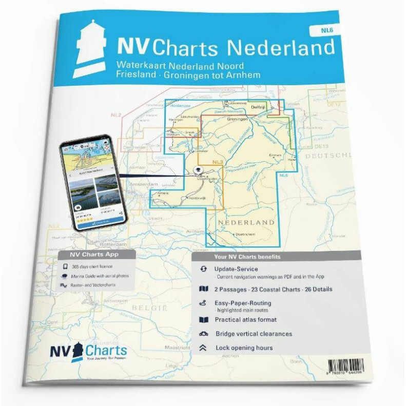 NV Atlas Nederland NL 6 - BINNEN - WATERKAART NEDERLAND NOORD