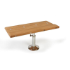 Klapbaar tafelblad Massief teak - 64x70/35cm