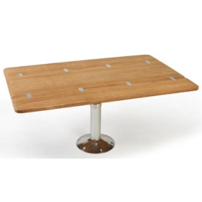 Klapbaar tafelblad Massief teak - 64x70/35cm