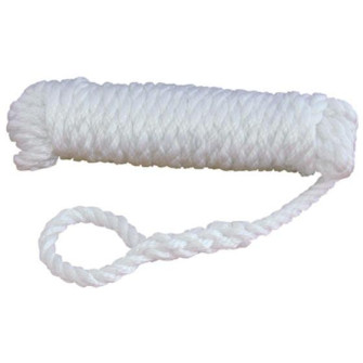 Fenderlijn met oog wit   10mm-2,5m