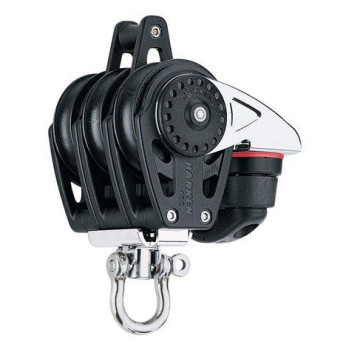 40mm Carbo drieschijfsblok met klem + hv