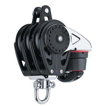 75mm Carbo drieschijfsblok met klem + hv