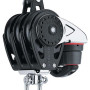 75mm Carbo drieschijfsblok met klem + hv