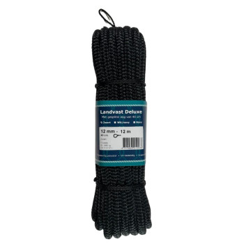Landvast deluxe zwart 12mm x12m lus 40cm