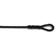 Fenderlijn met oog zwart 10mm-2,5m