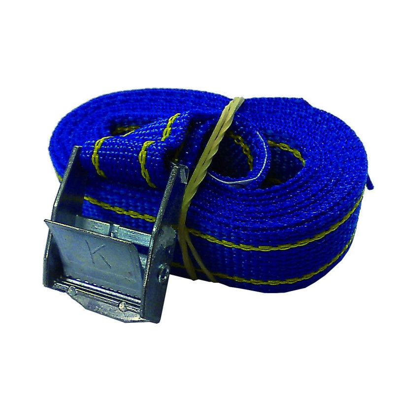 Spanband 4,5m met gesp, blauw