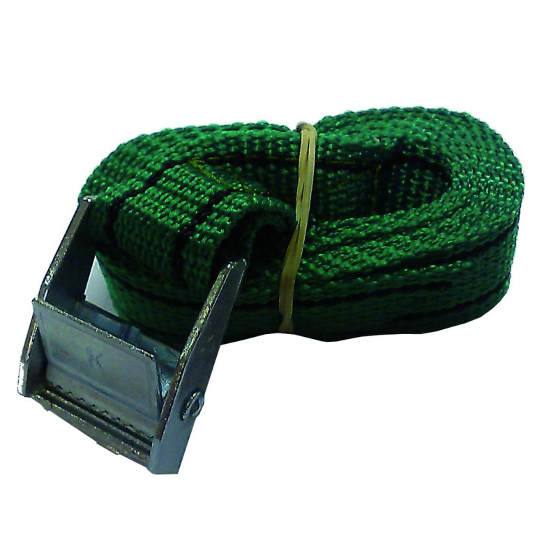 Spanband 1,5m met gesp, groen