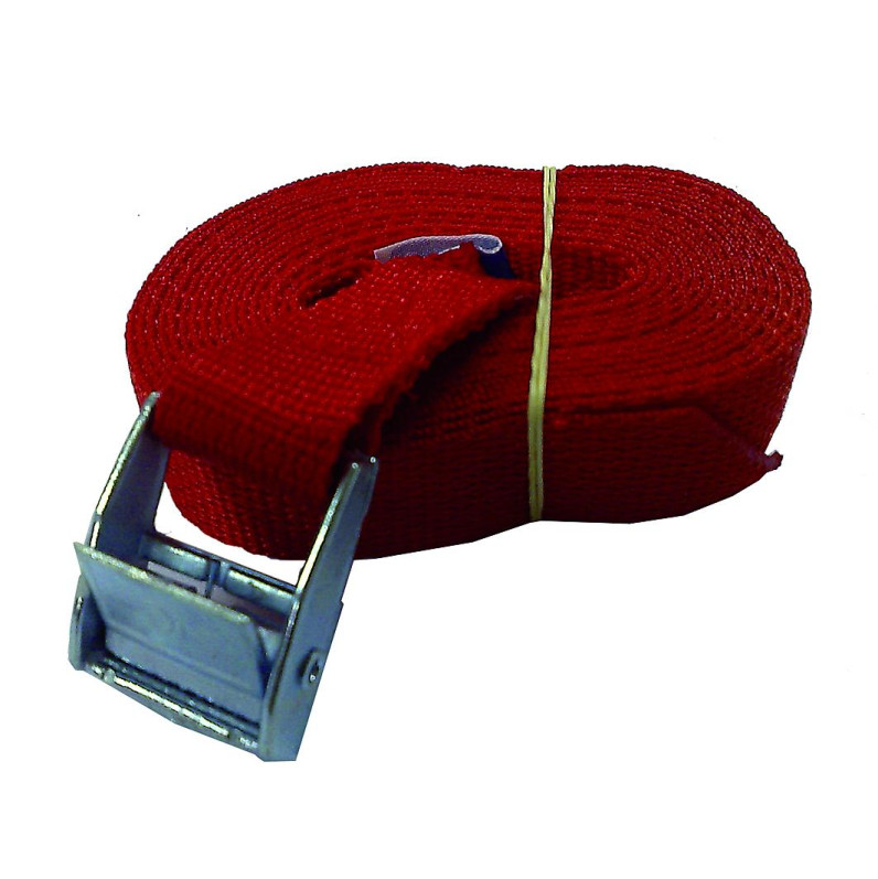 Spanband 3,5m met gesp, rood