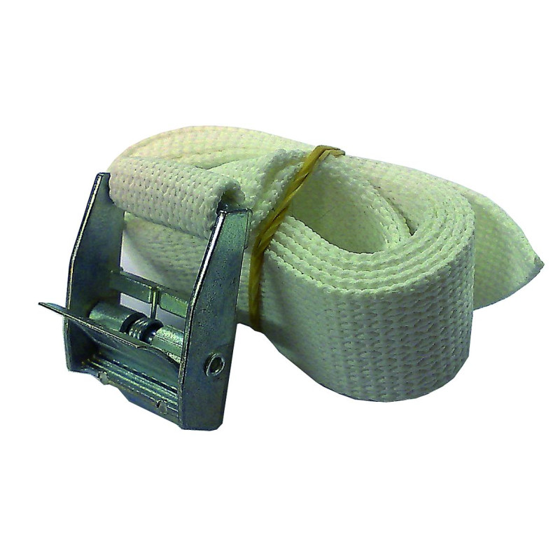 Spanband 1m met gesp, wit