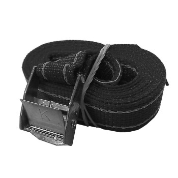 Spanband 2,5m met gesp, zwart
