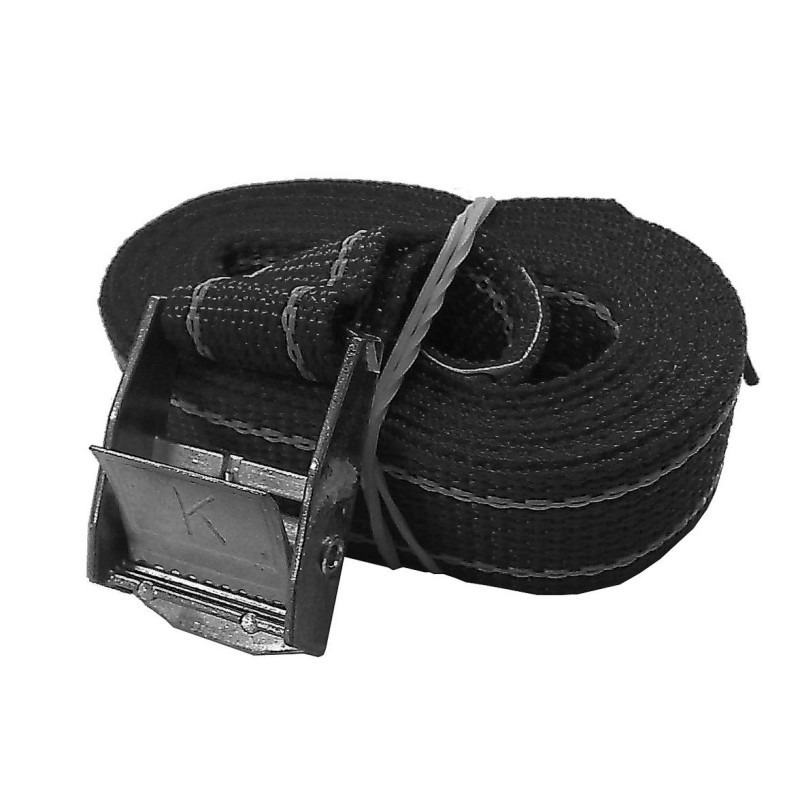 Spanband 2,5m met gesp, zwart