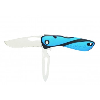 Offshore mes met harpsleutel, blauw