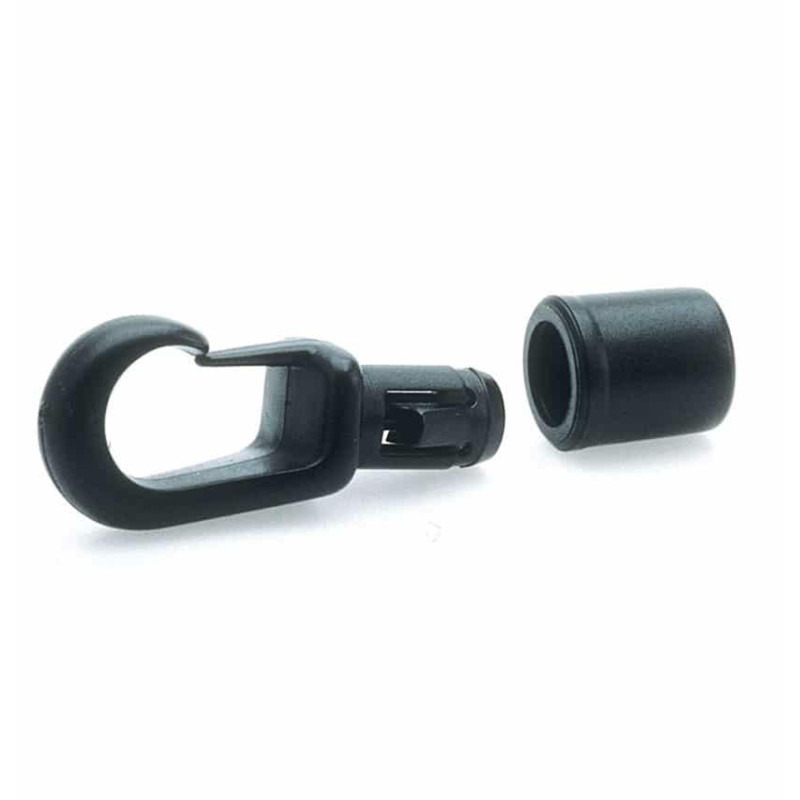 Zwarte patenthaken voor 5mm of 6mm