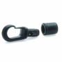 Zwarte patenthaken voor 5mm of 6mm