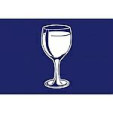 Drinkvlag - 30x45cm wijntje