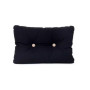 Kussen met knopen - Zwart met beige